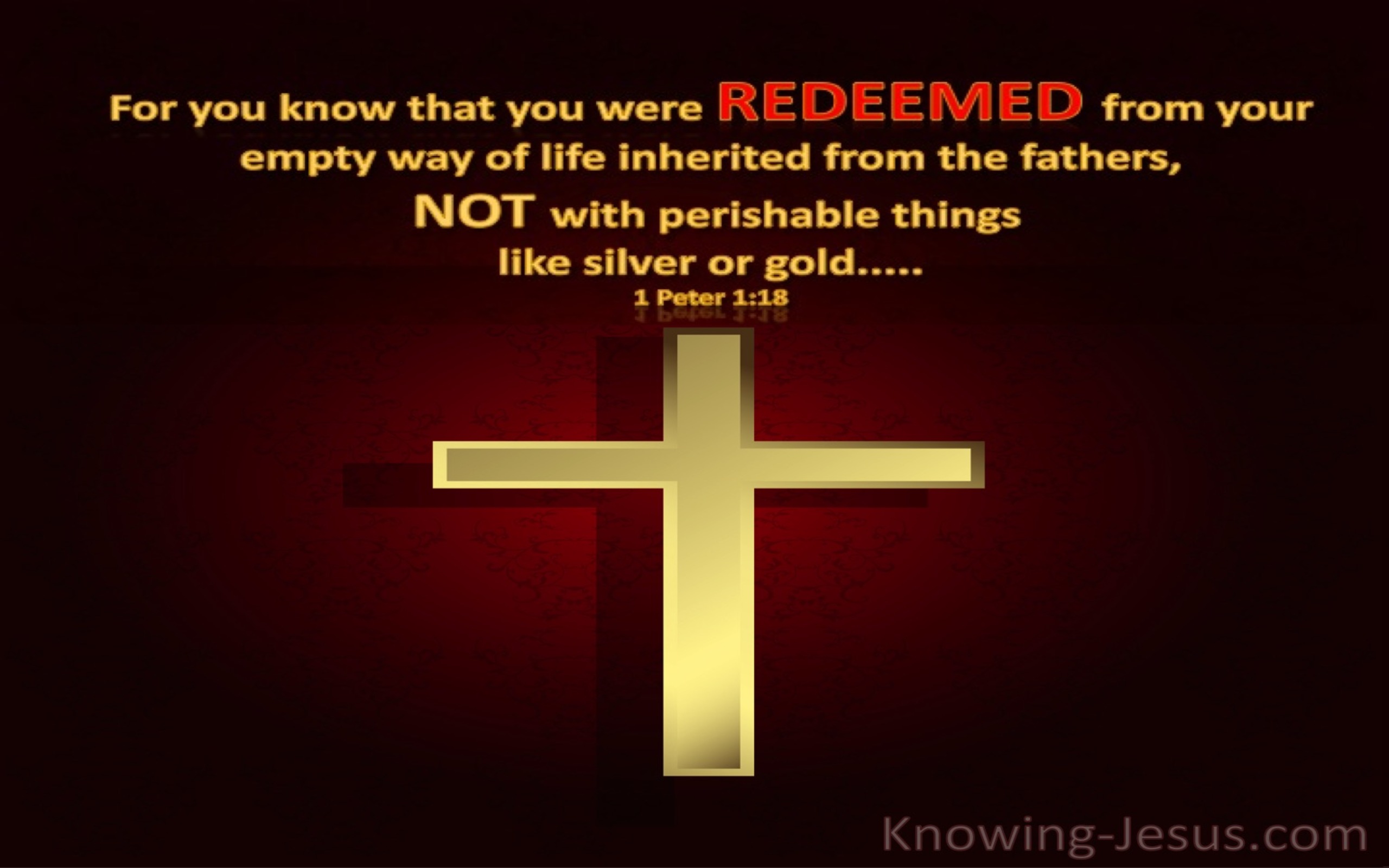 1 Peter 1:18 You Were Redeemed (gold)